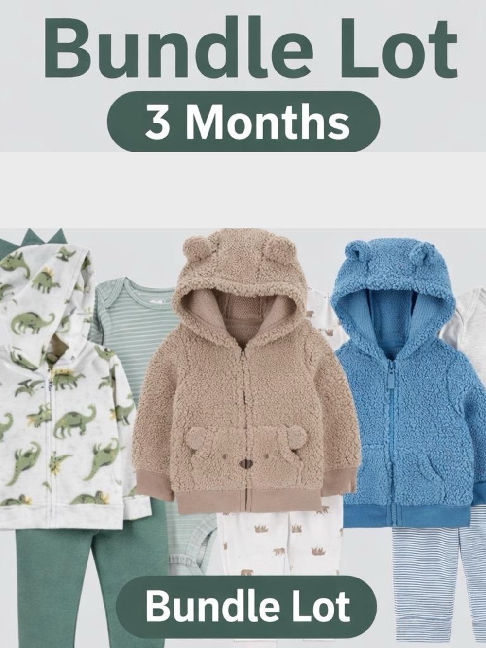 Carter’s Baby Boy 3M Bundle – 3pc Outfit sets-